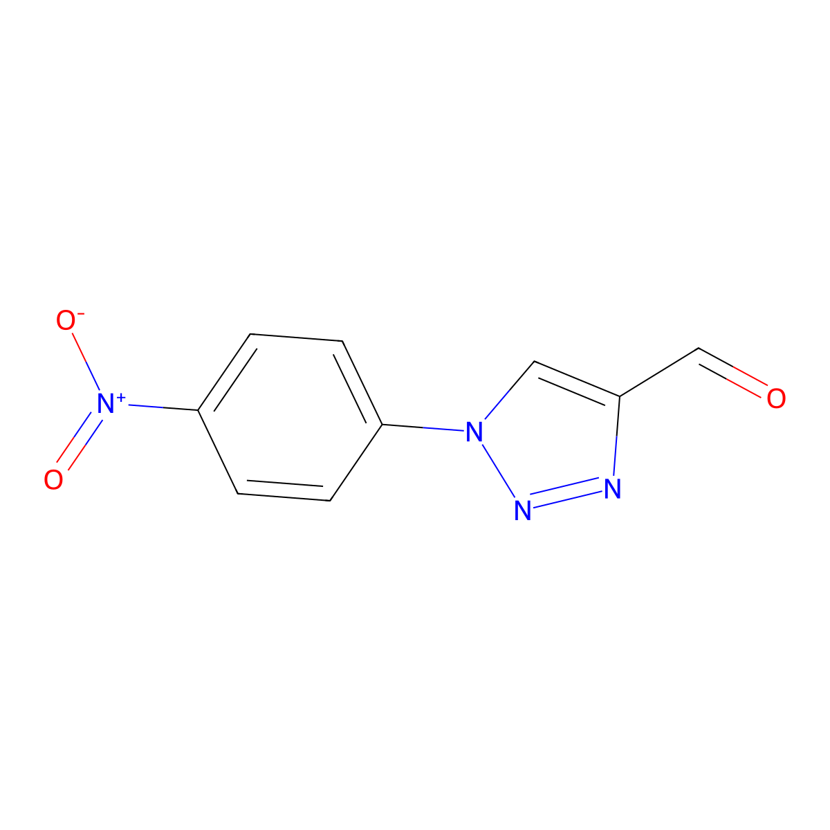 1-(4-Nitrophenyl)-1H-1,2,3-triazole-4-carboxaldehyde molecular structure, CAS 113934-26-2