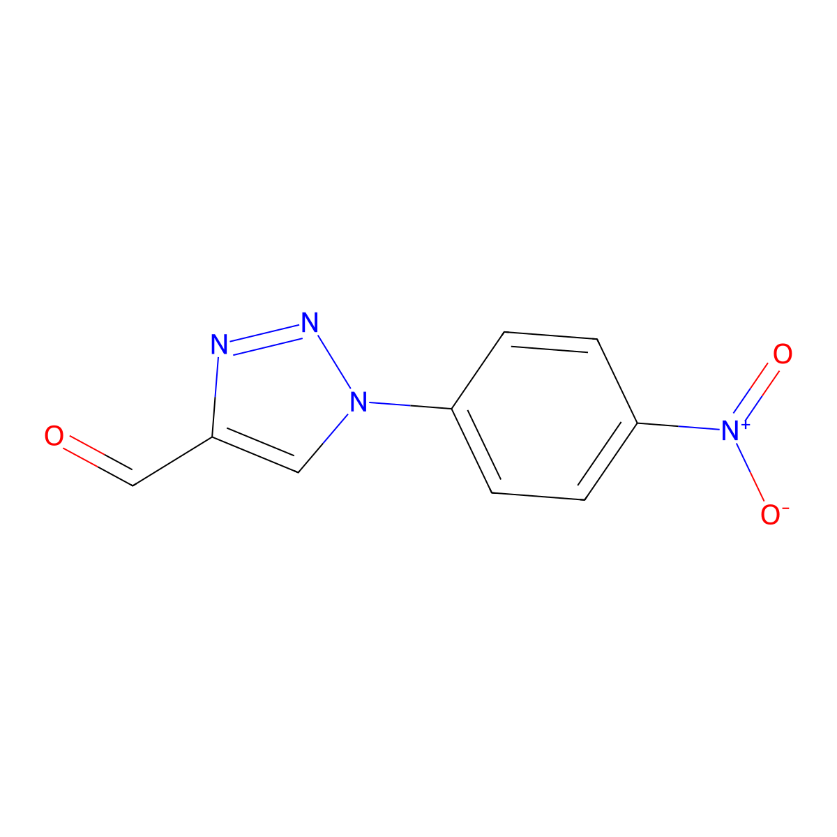 1-(4-Nitrophenyl)-1H-1,2,3-triazole-4-carboxaldehyde molecular structure, CAS 113934-26-2