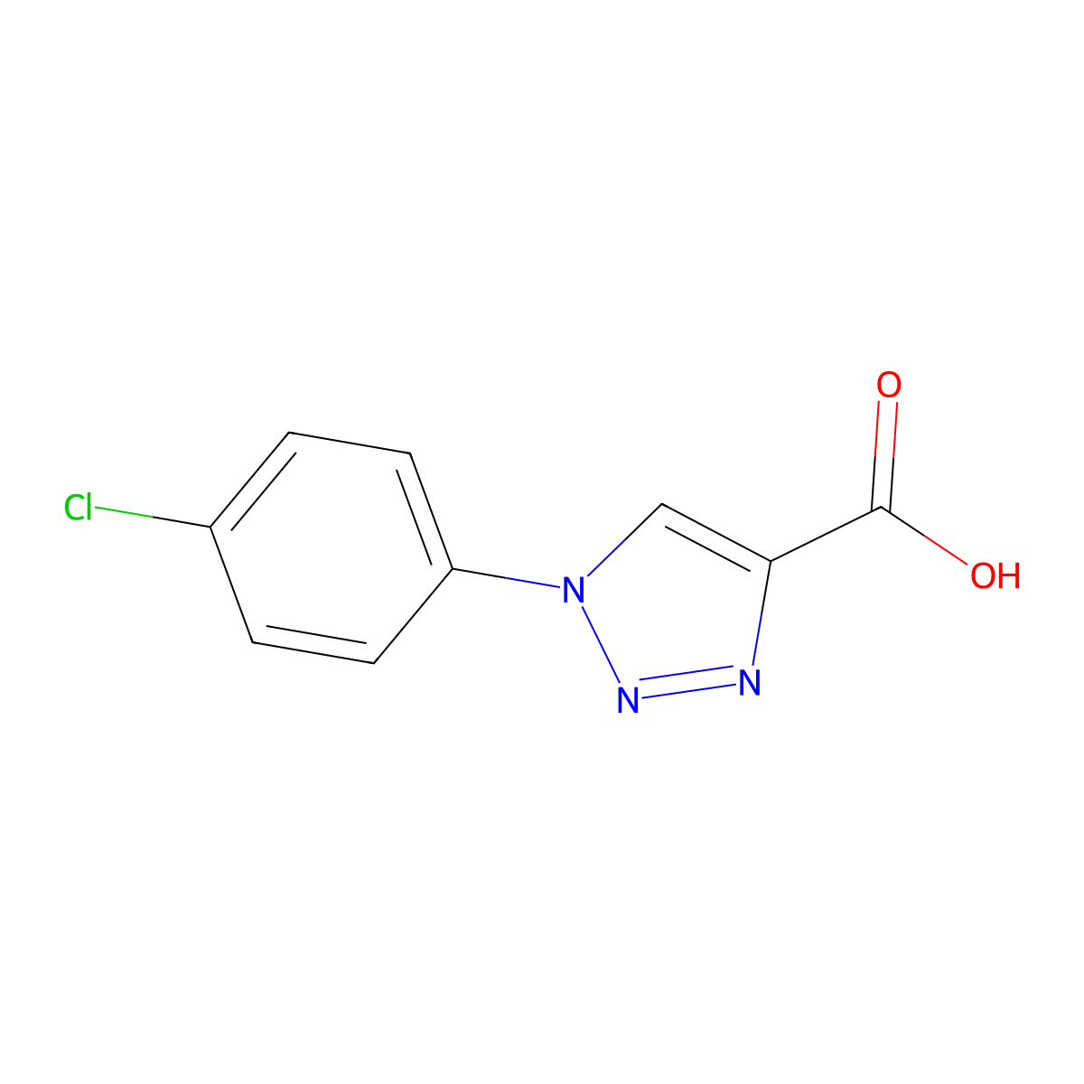 1-(4-chlorophenyl)-1H-1,2,3-triazole-4-carboxylic acid molecular structure, CAS 113934-32-0