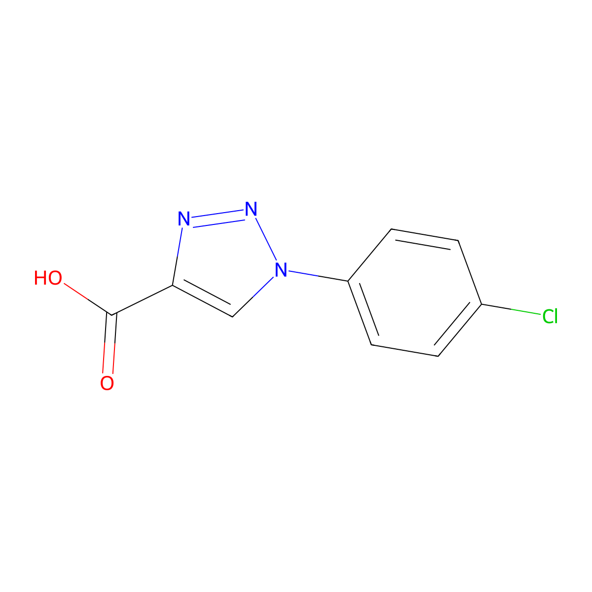 1-(4-chlorophenyl)-1H-1,2,3-triazole-4-carboxylic acid molecular structure, CAS 113934-32-0