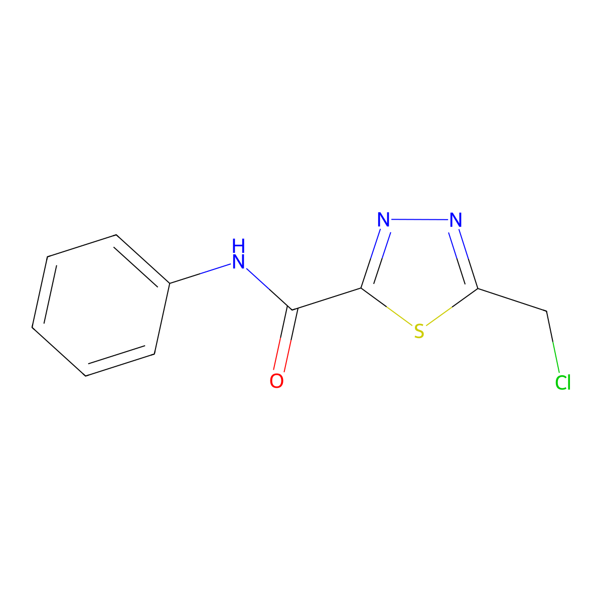 5-(chloromethyl)-N-phenyl-1,3,4-thiadiazole-2-carboxamide molecular structure, CAS 113940-13-9