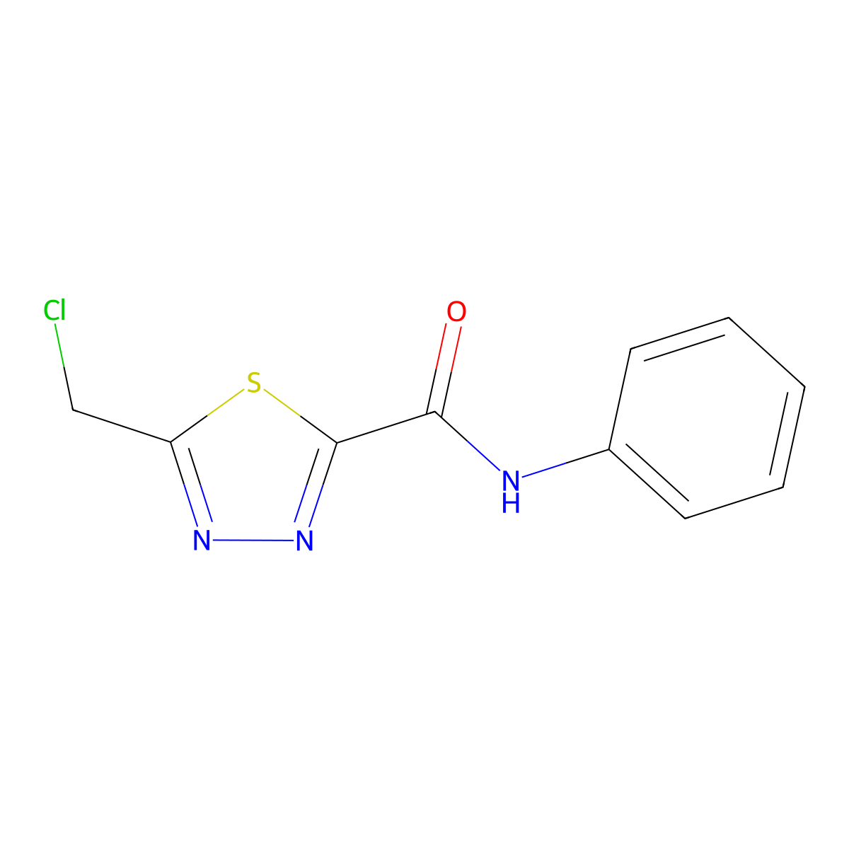 5-(chloromethyl)-N-phenyl-1,3,4-thiadiazole-2-carboxamide molecular structure, CAS 113940-13-9