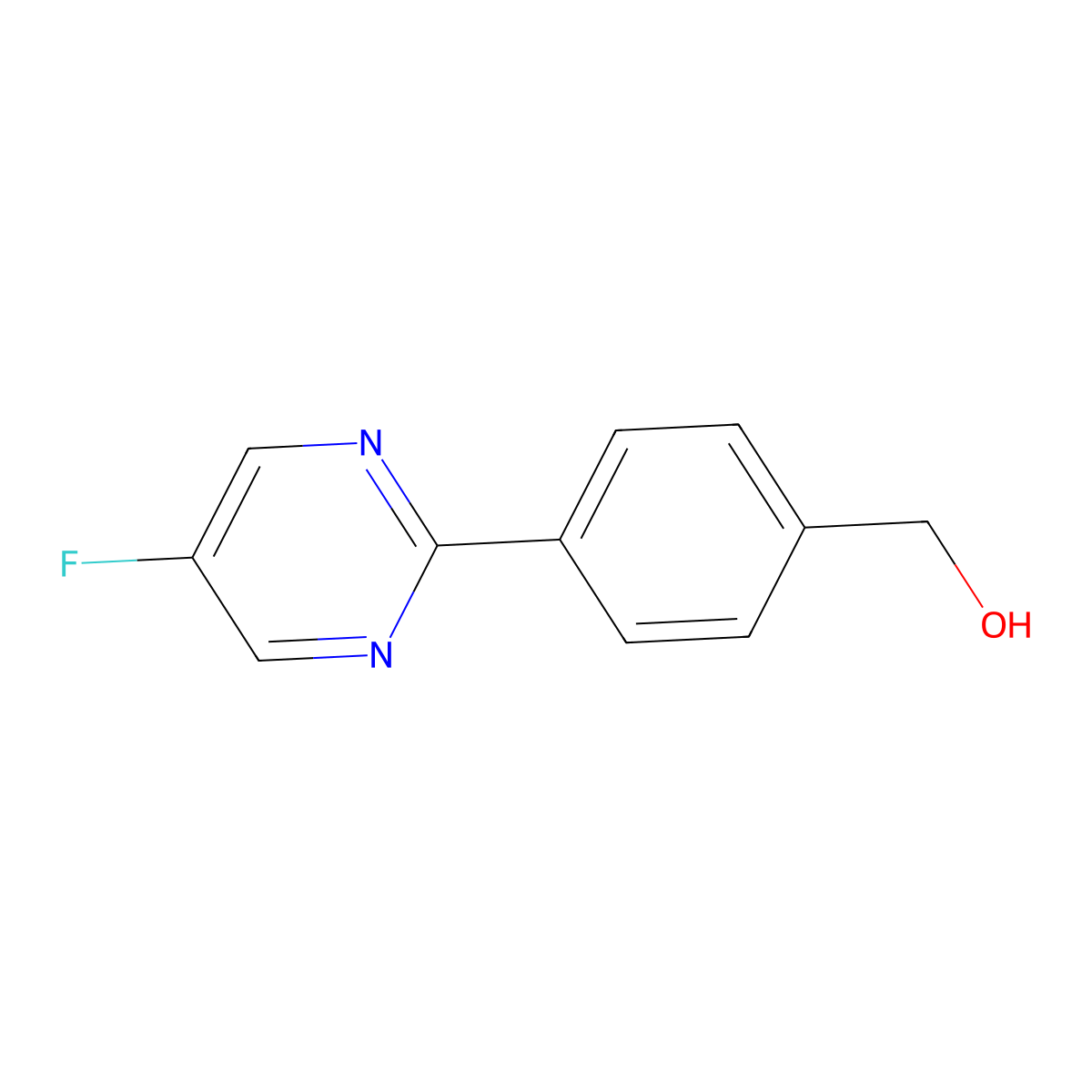 (4-(5-Fluoropyrimidin-2-yl)phenyl)methanol molecular structure, CAS 1139432-29-3