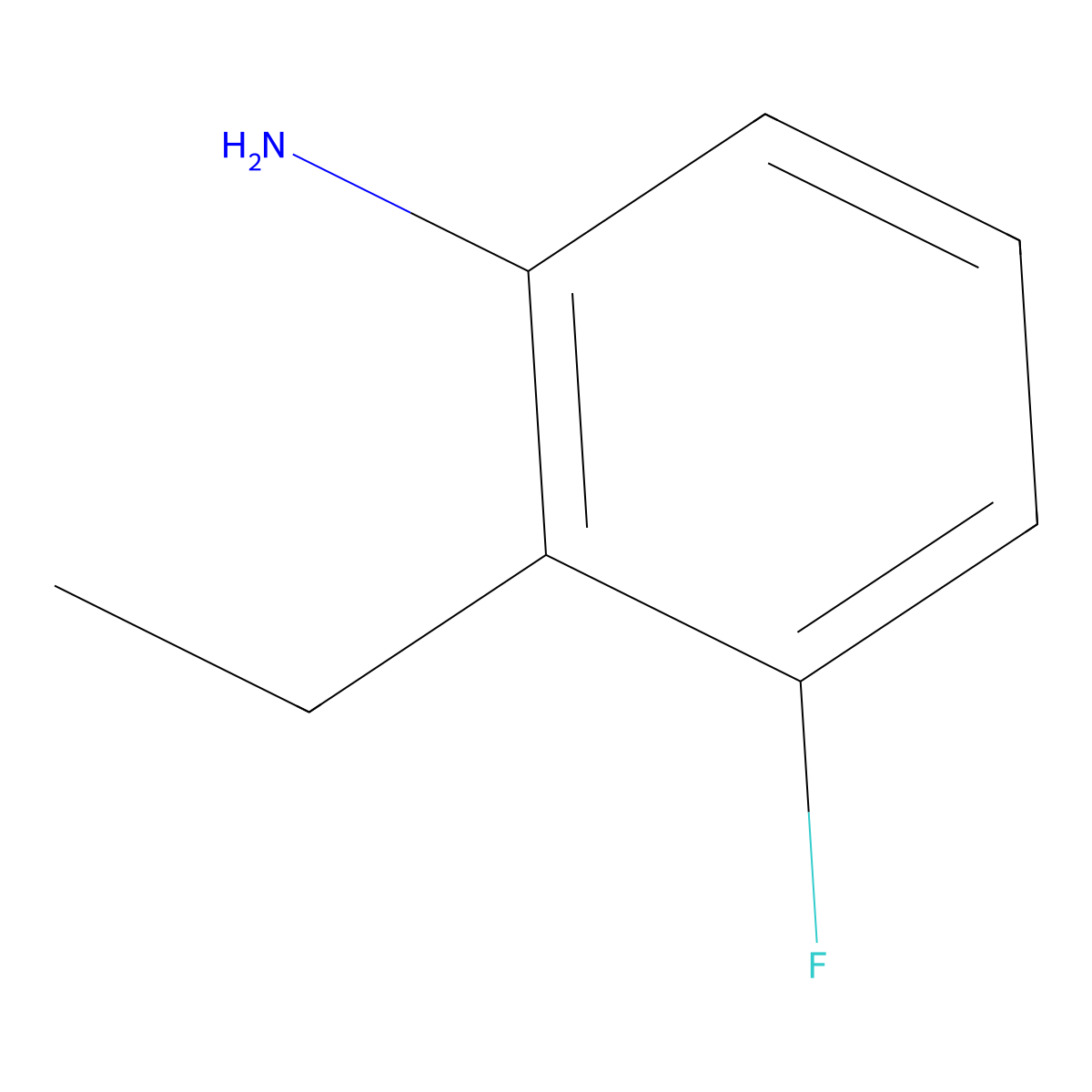 2-Ethyl-3-fluoroaniline molecular structure, CAS 1139437-61-8
