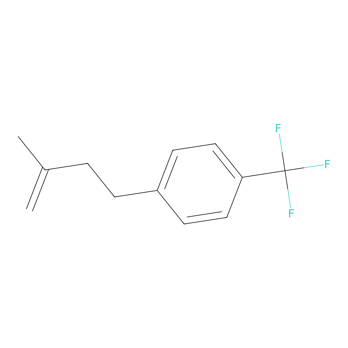 2-Methyl-4-[(4-trifluoromethyl)phenyl]-1-butene molecular structure, CAS 113947-86-7