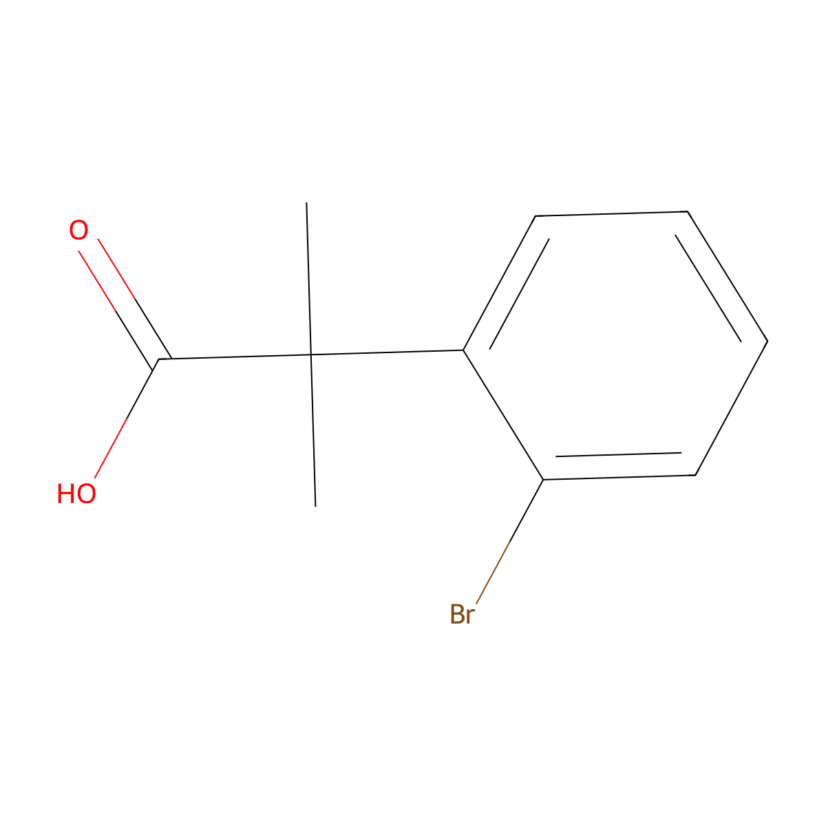 2-(2-Bromophenyl)-2-methylpropanoic acid molecular structure, CAS 113948-00-8