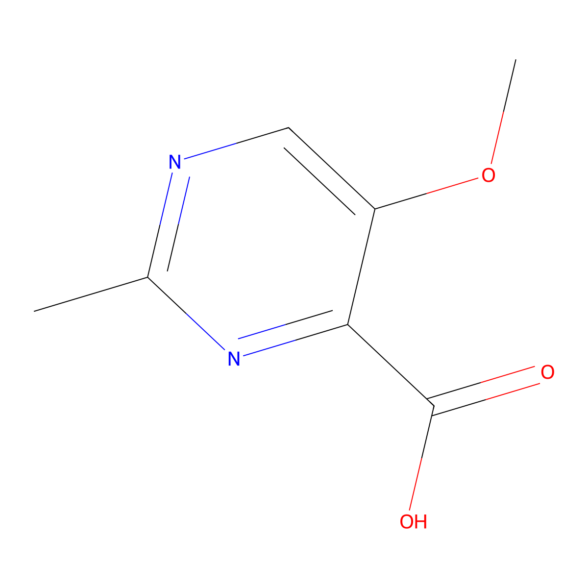 5-Methoxy-2-methyl-4-pyrimidinecarboxylic acid molecular structure, CAS 113949-10-3