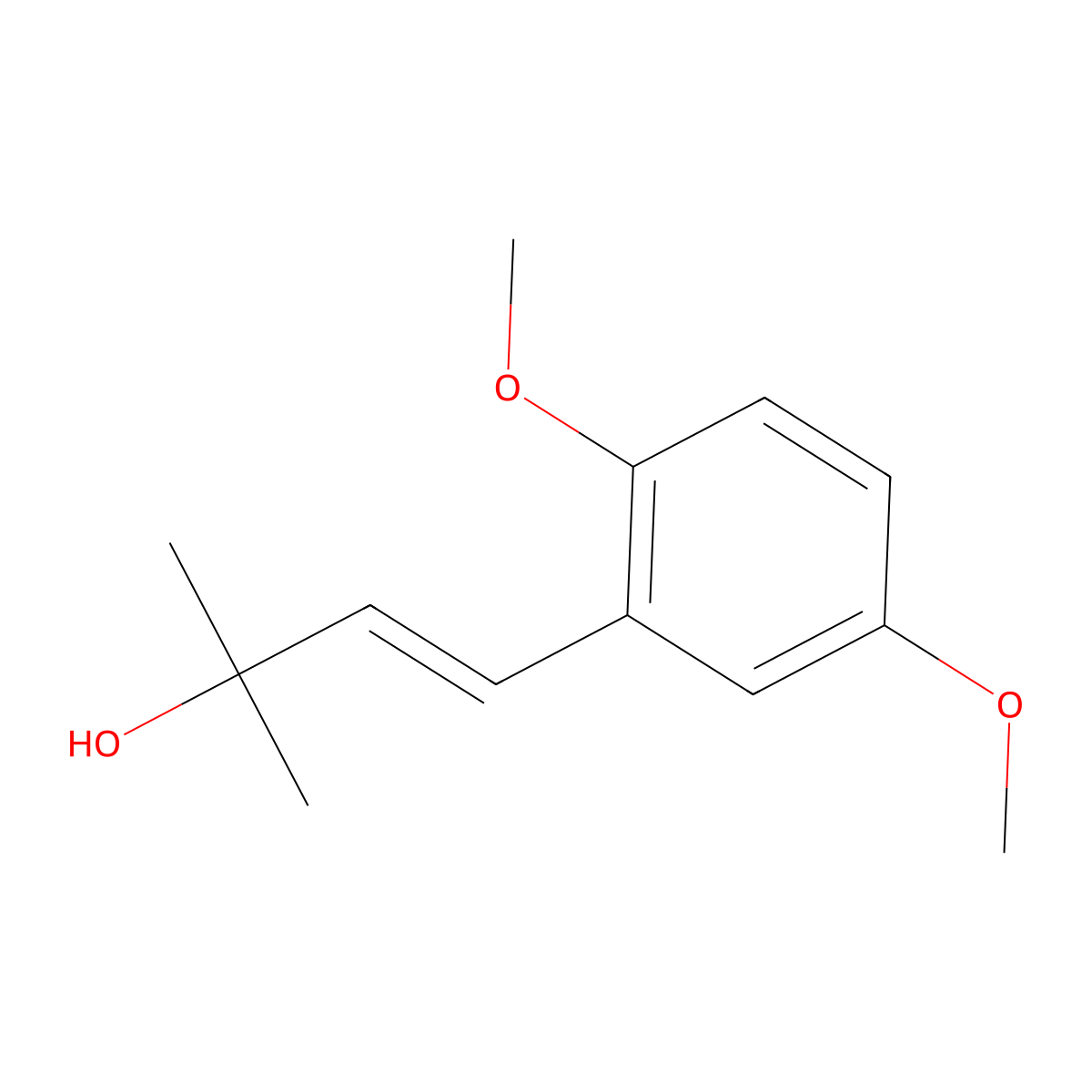 3-Buten-2-ol, 4-(2,5-dimethoxyphenyl)-2-methyl- molecular structure, CAS 113949-26-1