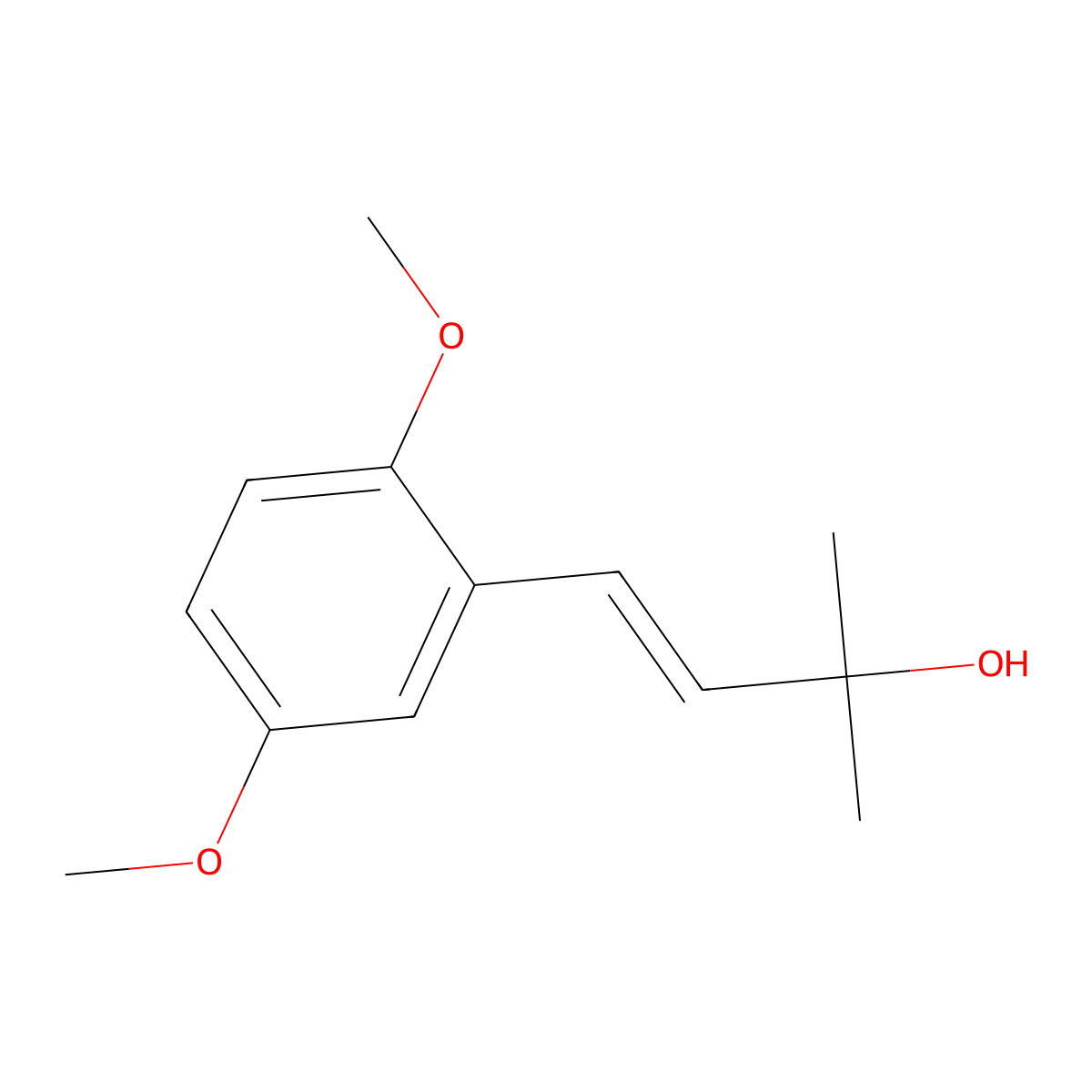 3-Buten-2-ol, 4-(2,5-dimethoxyphenyl)-2-methyl- molecular structure, CAS 113949-26-1