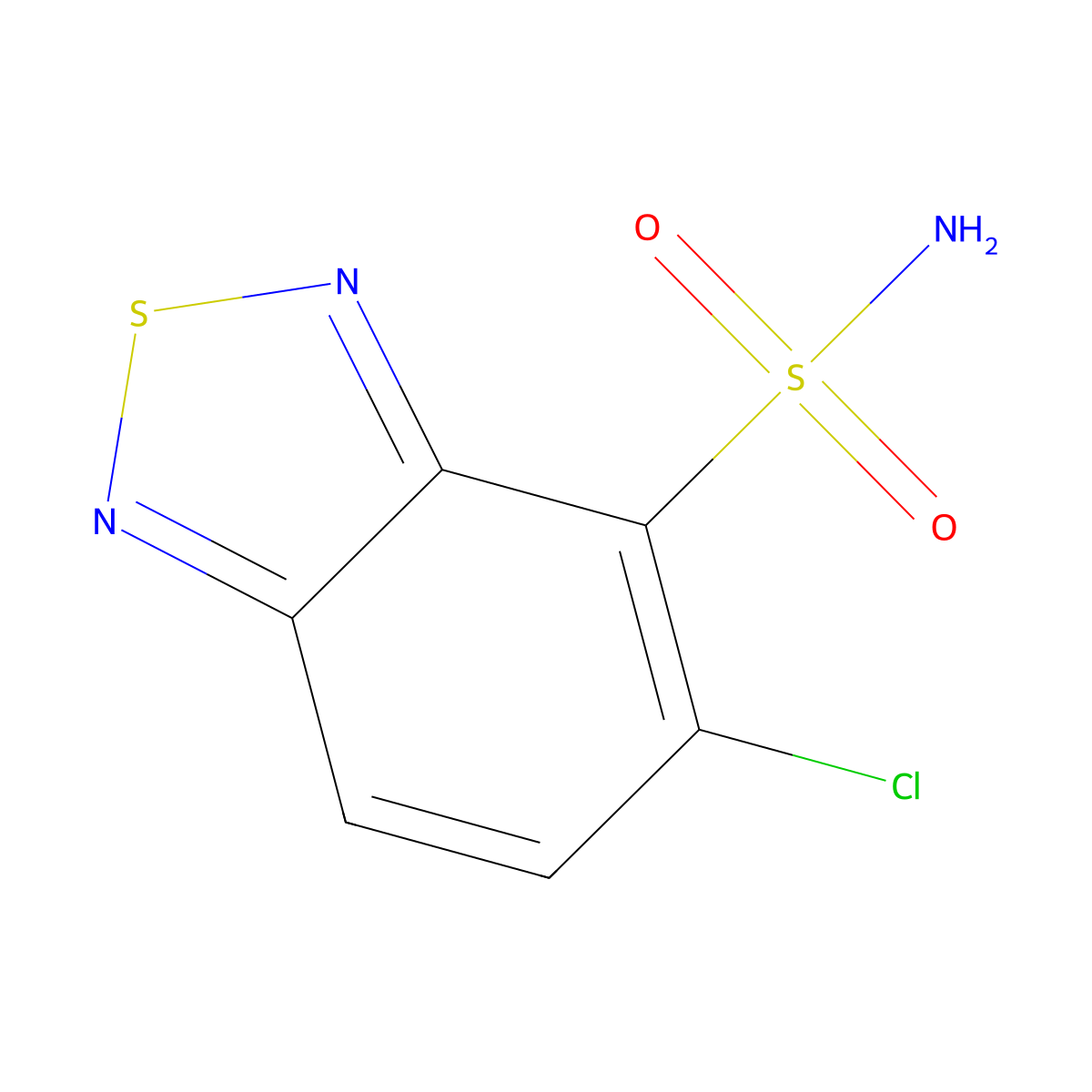 5-Chloro-2,1,3-benzothiadiazole-4-sulfonamide molecular structure, CAS 113950-69-9