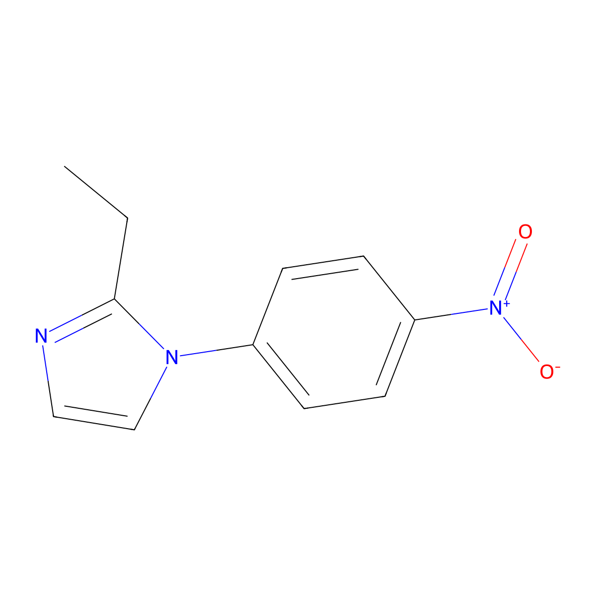 2-ethyl-1-(4-nitrophenyl)-1H-imidazole molecular structure, CAS 113953-94-9