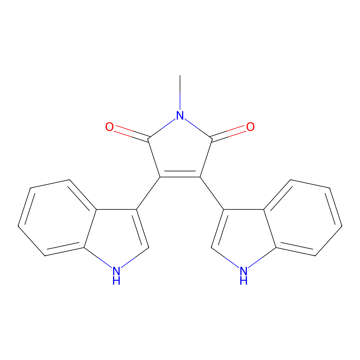 Bisindolylmaleimide V molecular structure, CAS 113963-68-1