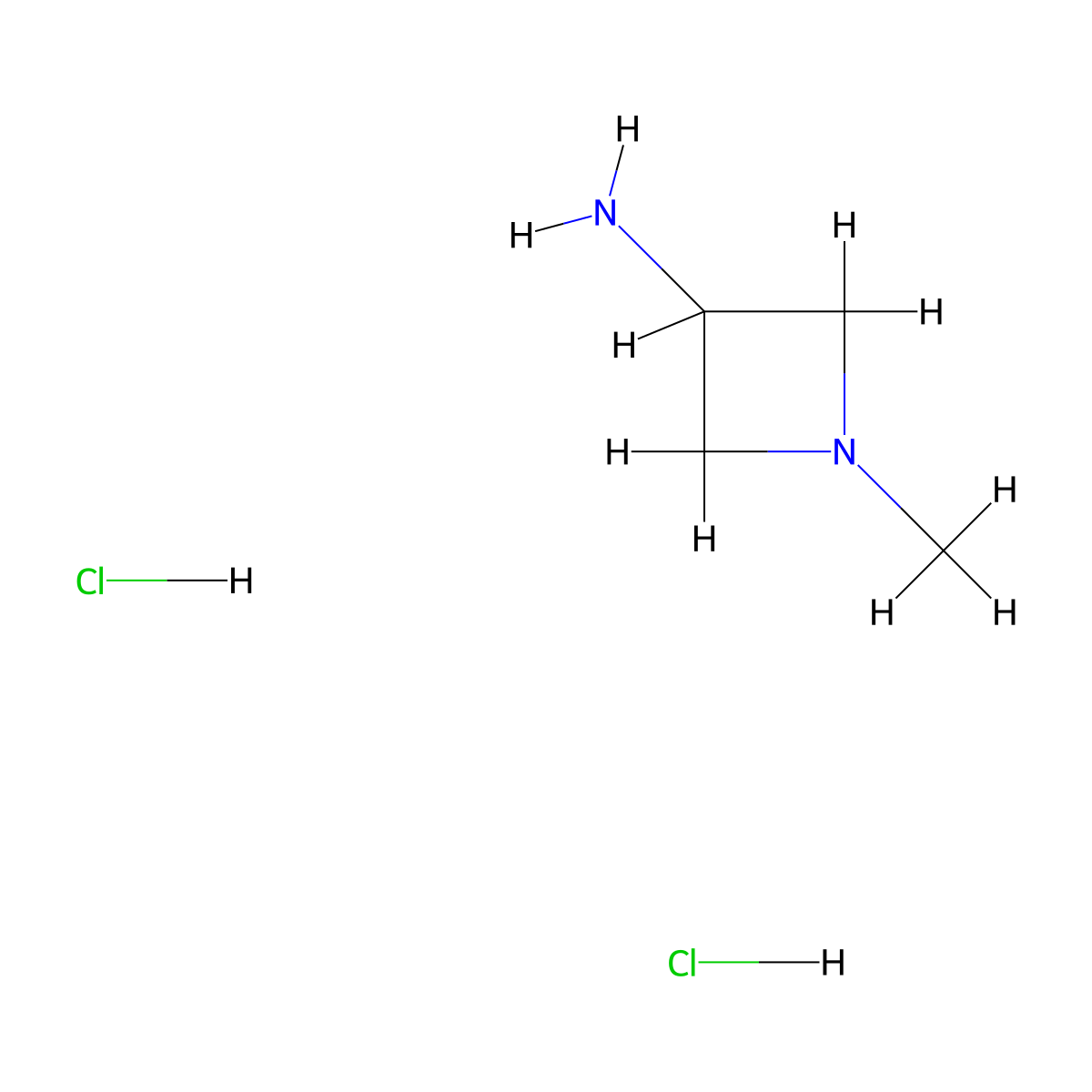 1-Methylazetidin-3-amine dihydrochloride molecular structure, CAS 1139634-75-5