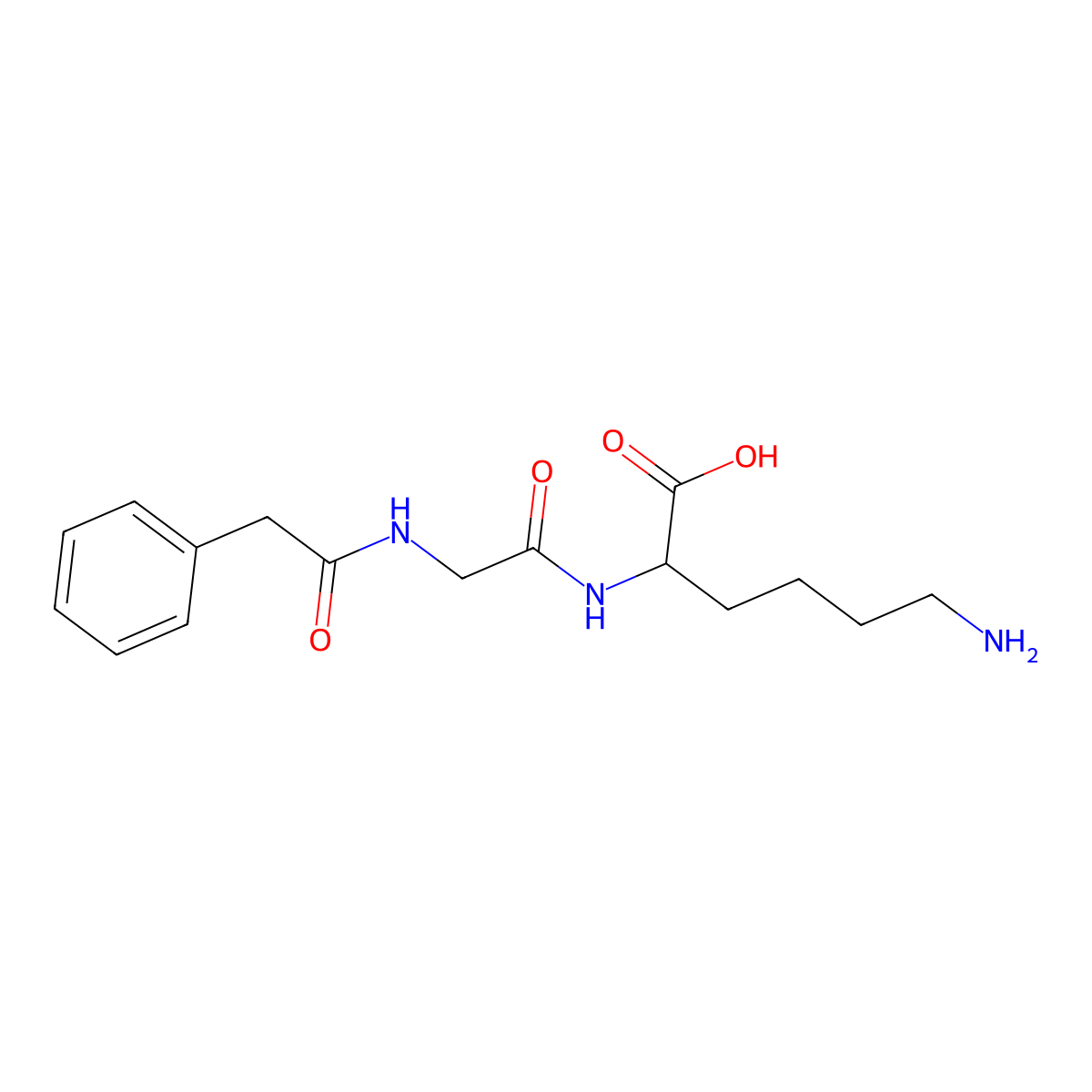 6-amino-2-[[2-[(2-phenylacetyl)amino]acetyl]amino]hexanoic Acid molecular structure, CAS 113969-25-8