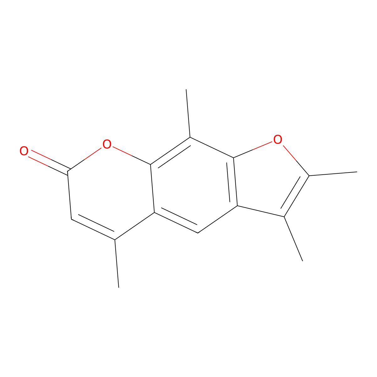 2,3,5,9-Tetramethyl-7H-furo[3,2-g]chromen-7-one molecular structure, CAS 113969-43-0