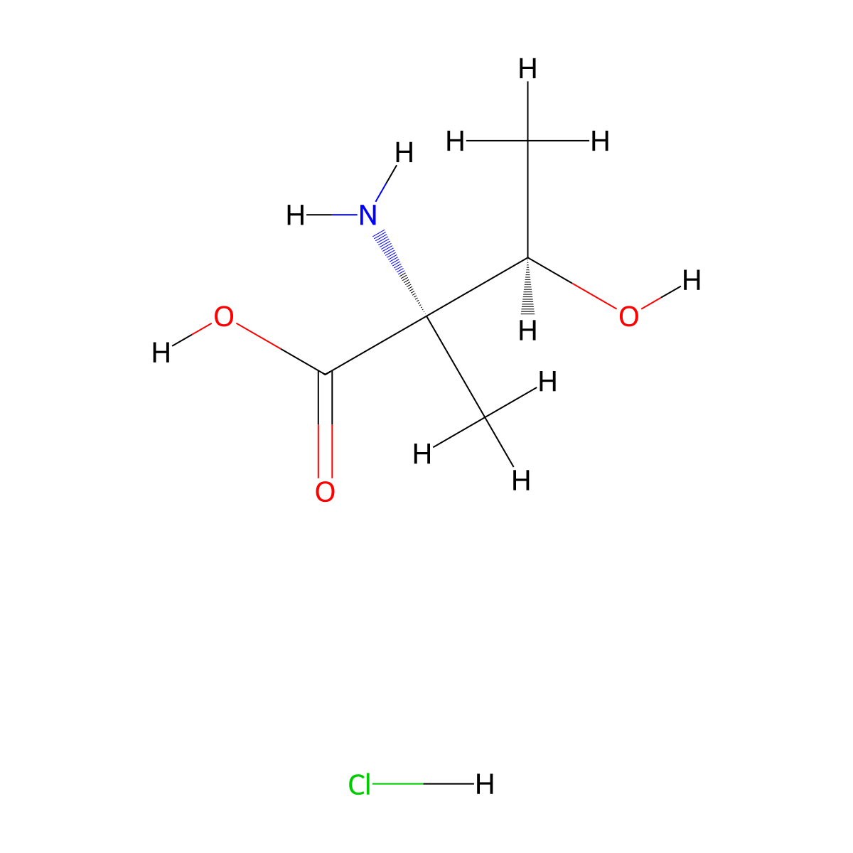 (2S,3R)-2-Amino-3-hydroxy-2-methylbutanoic acid hydrochloride molecular structure, CAS 1139694-93-1