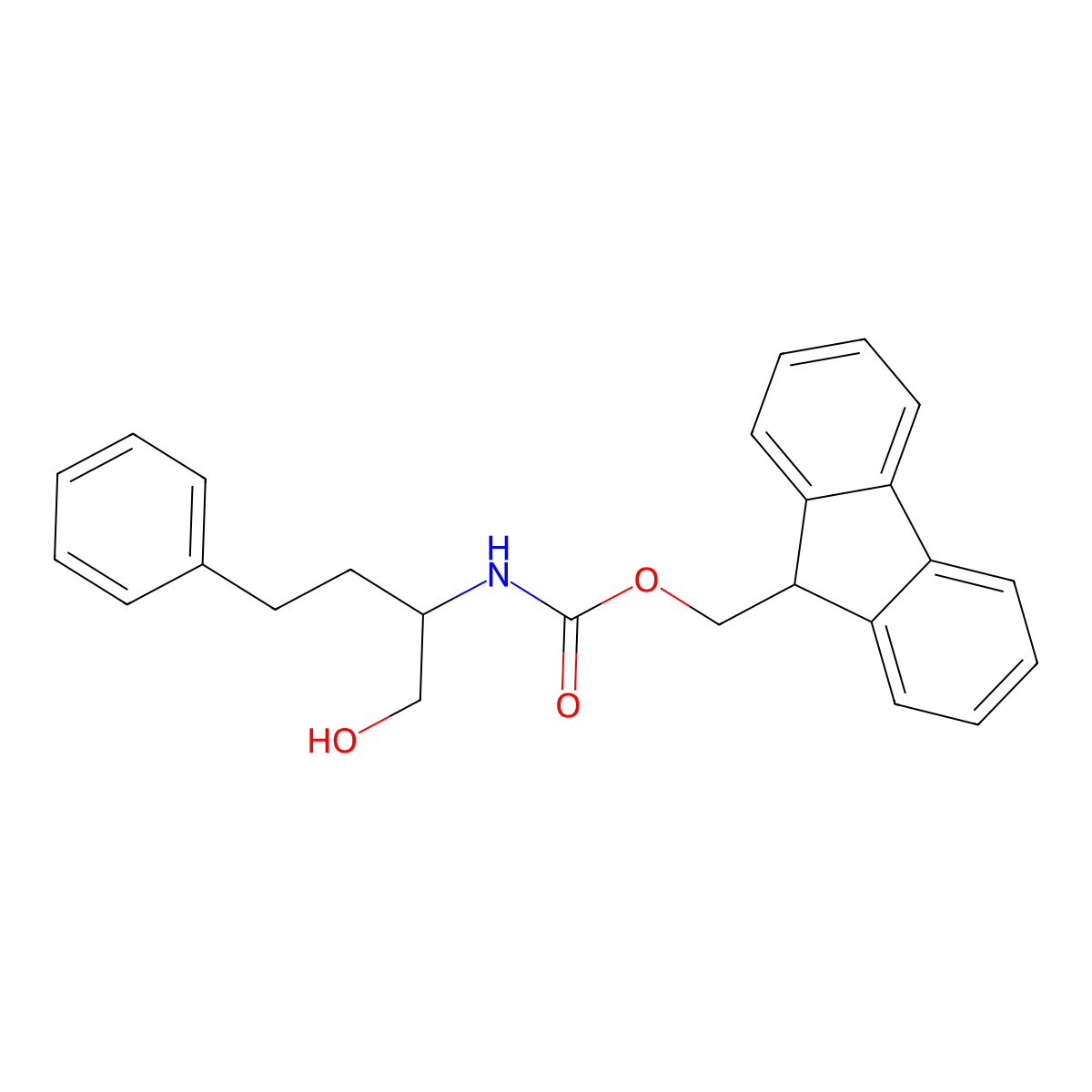 (9H-Fluoren-9-yl)methyl (S)-(1-hydroxy-4-phenylbutan-2-yl)carbamate molecular structure, CAS 1139710-66-9