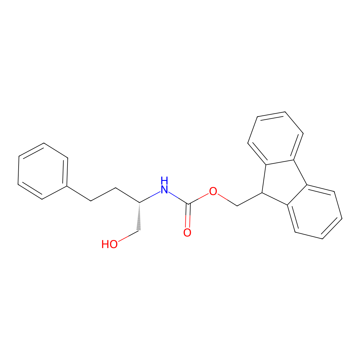 (9H-Fluoren-9-yl)methyl (S)-(1-hydroxy-4-phenylbutan-2-yl)carbamate molecular structure, CAS 1139710-66-9