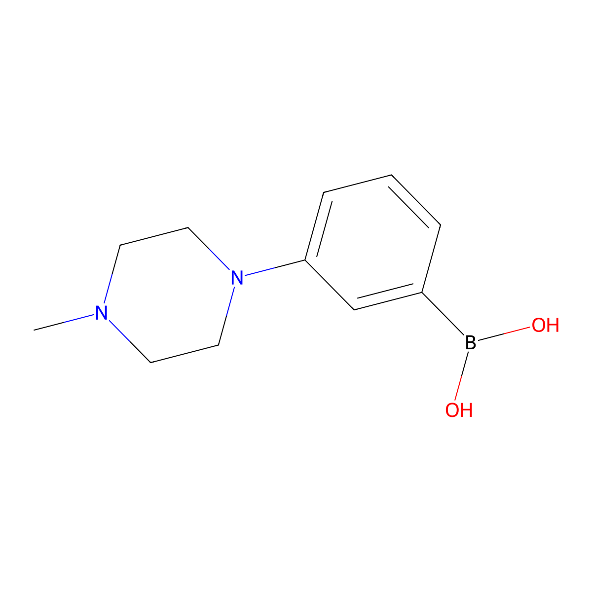 3-(4-Methyl-1-piperazinyl)phenylboronic Acid molecular structure, CAS 1139717-76-2