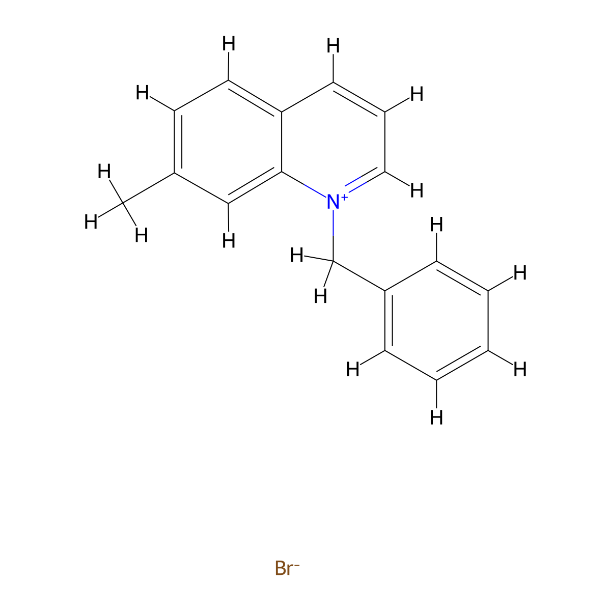 1-Benzyl-7-methylquinolin-1-ium bromide molecular structure, CAS 1139719-95-1