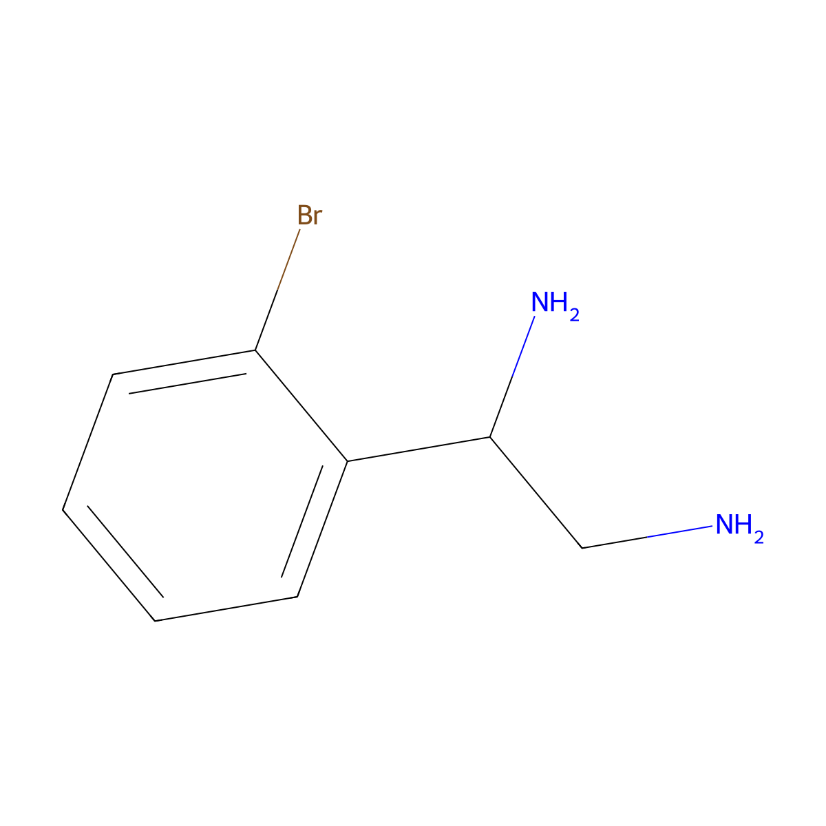 (1R)-1-(2-Bromophenyl)ethane-1,2-diamine molecular structure, CAS 113974-28-0