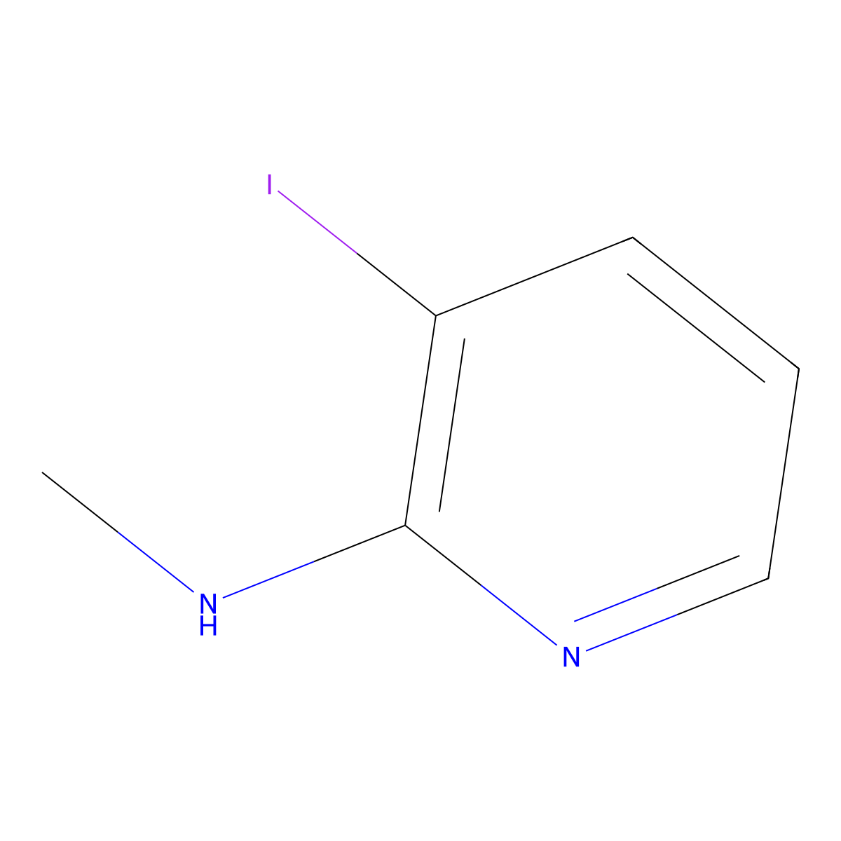 3-Iodo-N-methylpyridin-2-amine molecular structure, CAS 113975-23-8