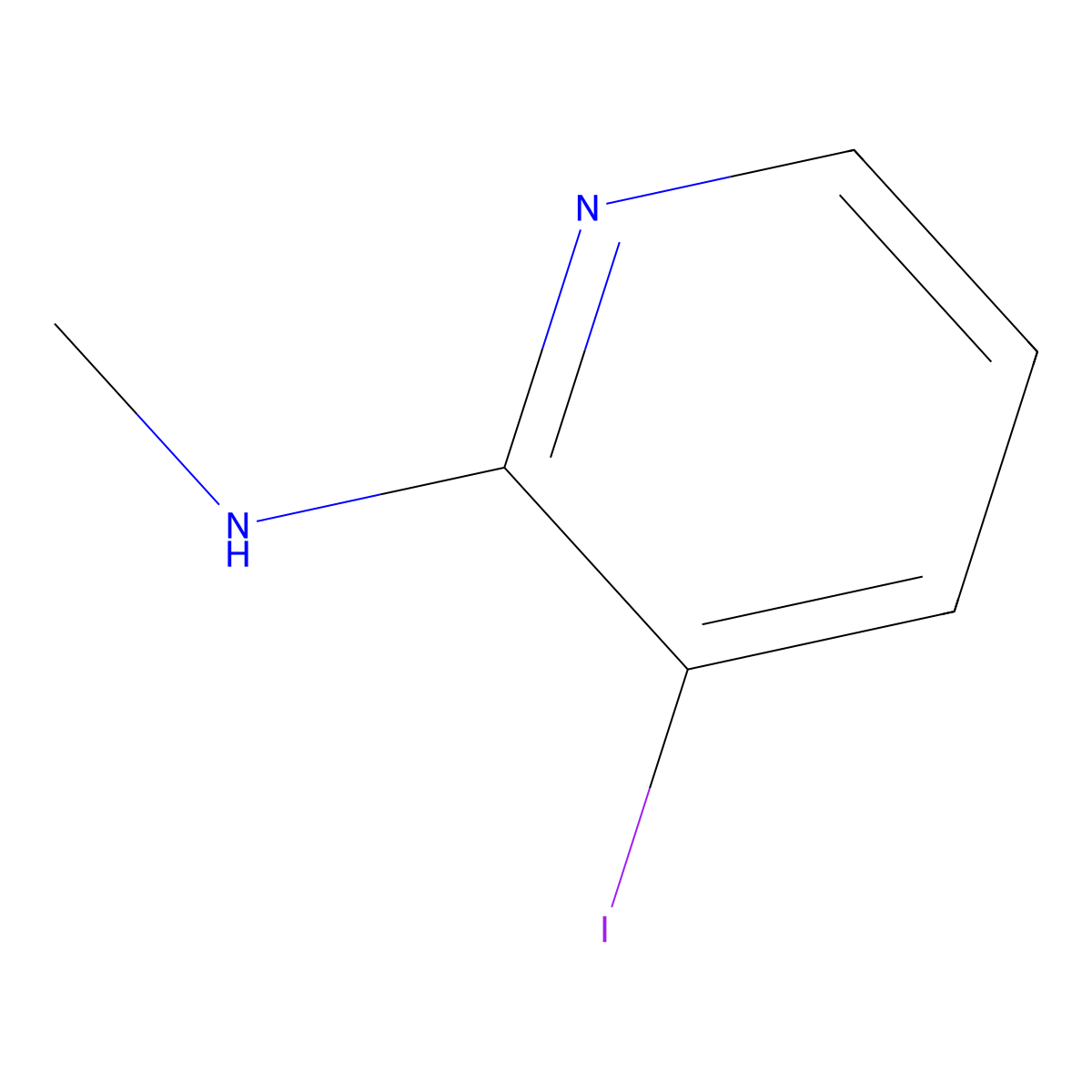 3-Iodo-N-methylpyridin-2-amine molecular structure, CAS 113975-23-8