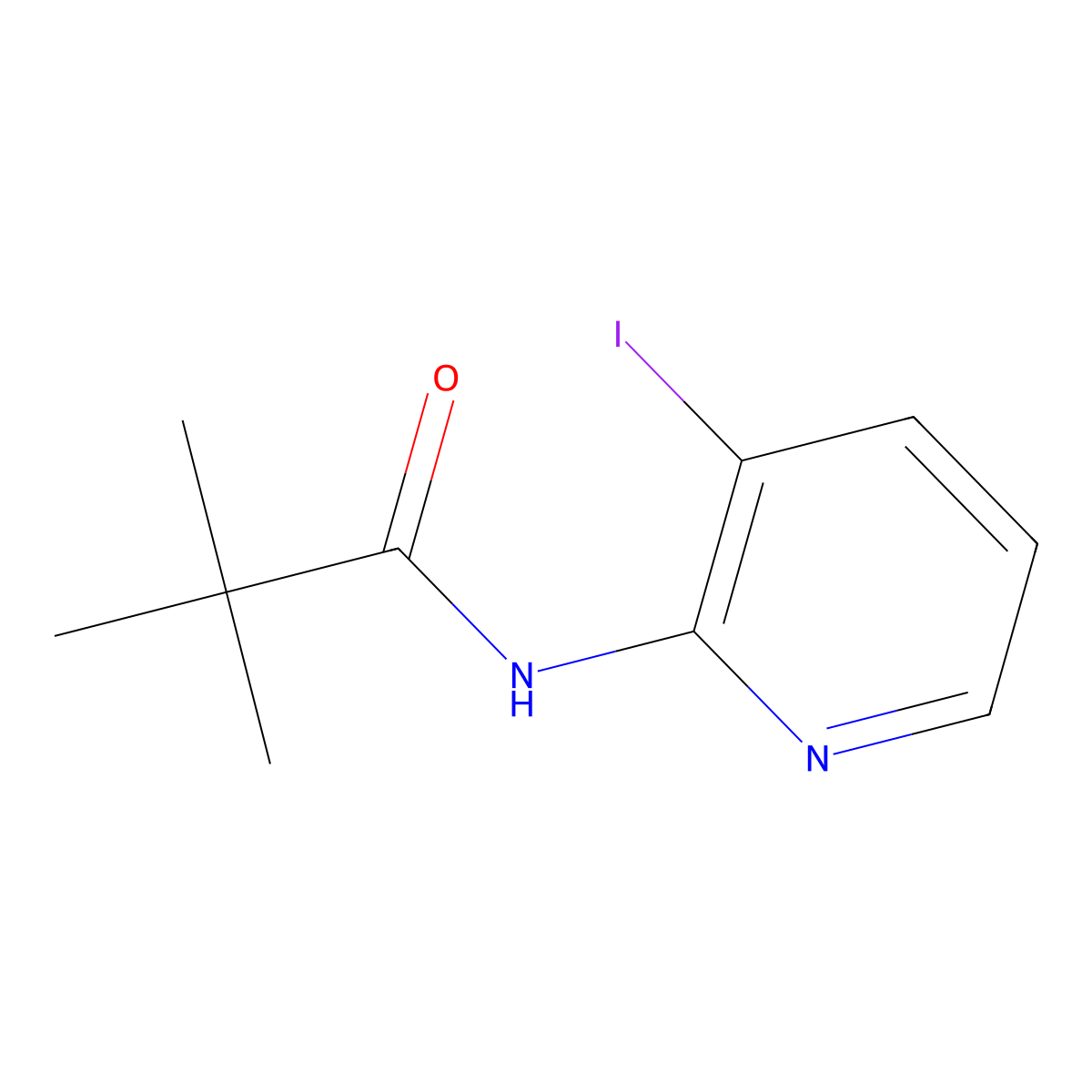 N-(3-Iodopyridin-2-yl)-2,2-dimethylpropanamide molecular structure, CAS 113975-31-8