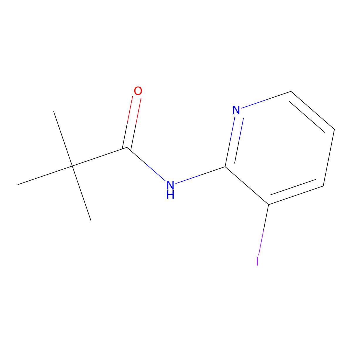 N-(3-Iodopyridin-2-yl)-2,2-dimethylpropanamide molecular structure, CAS 113975-31-8