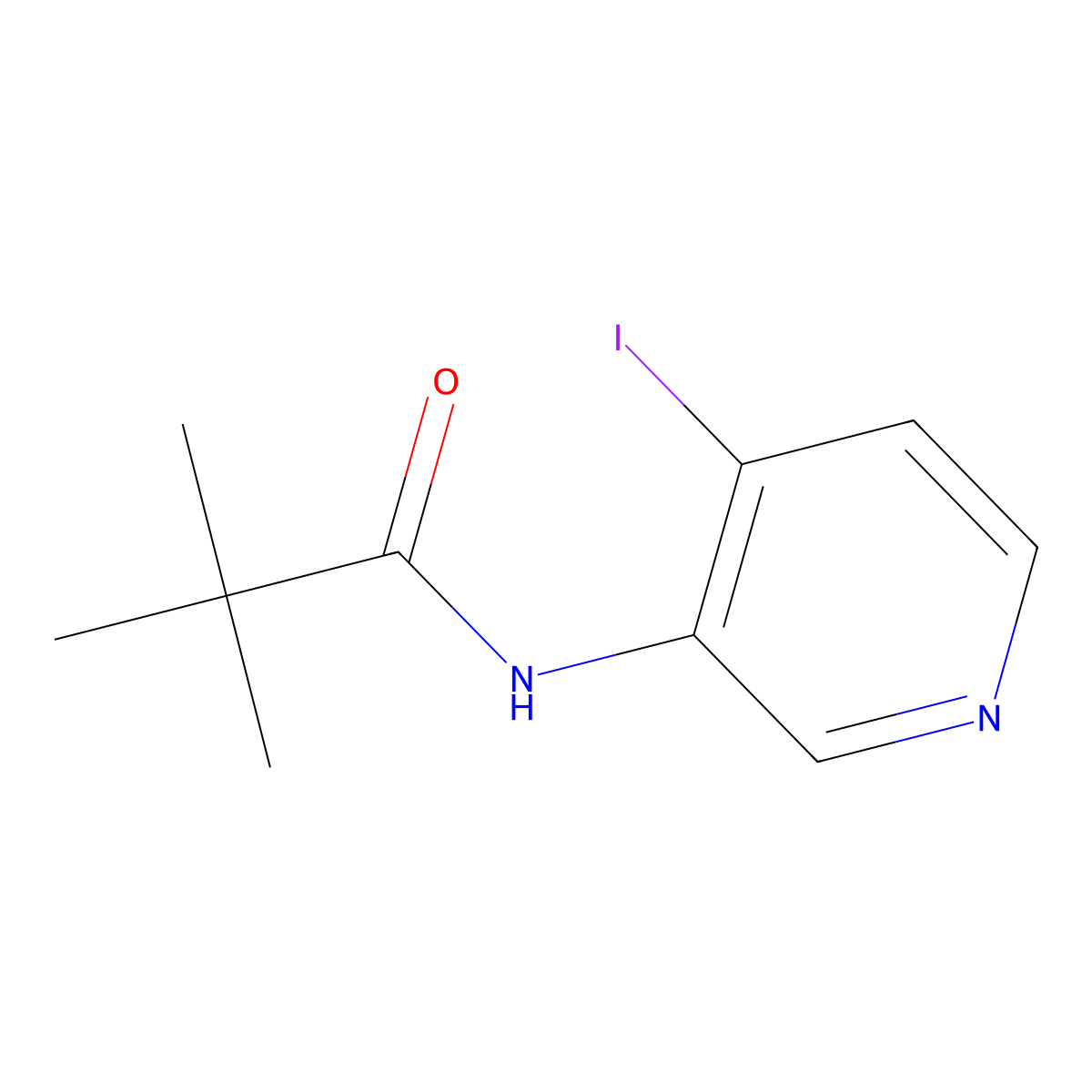 N-(4-Iodopyridin-3-yl)-2,2-dimethylpropanamide molecular structure, CAS 113975-32-9