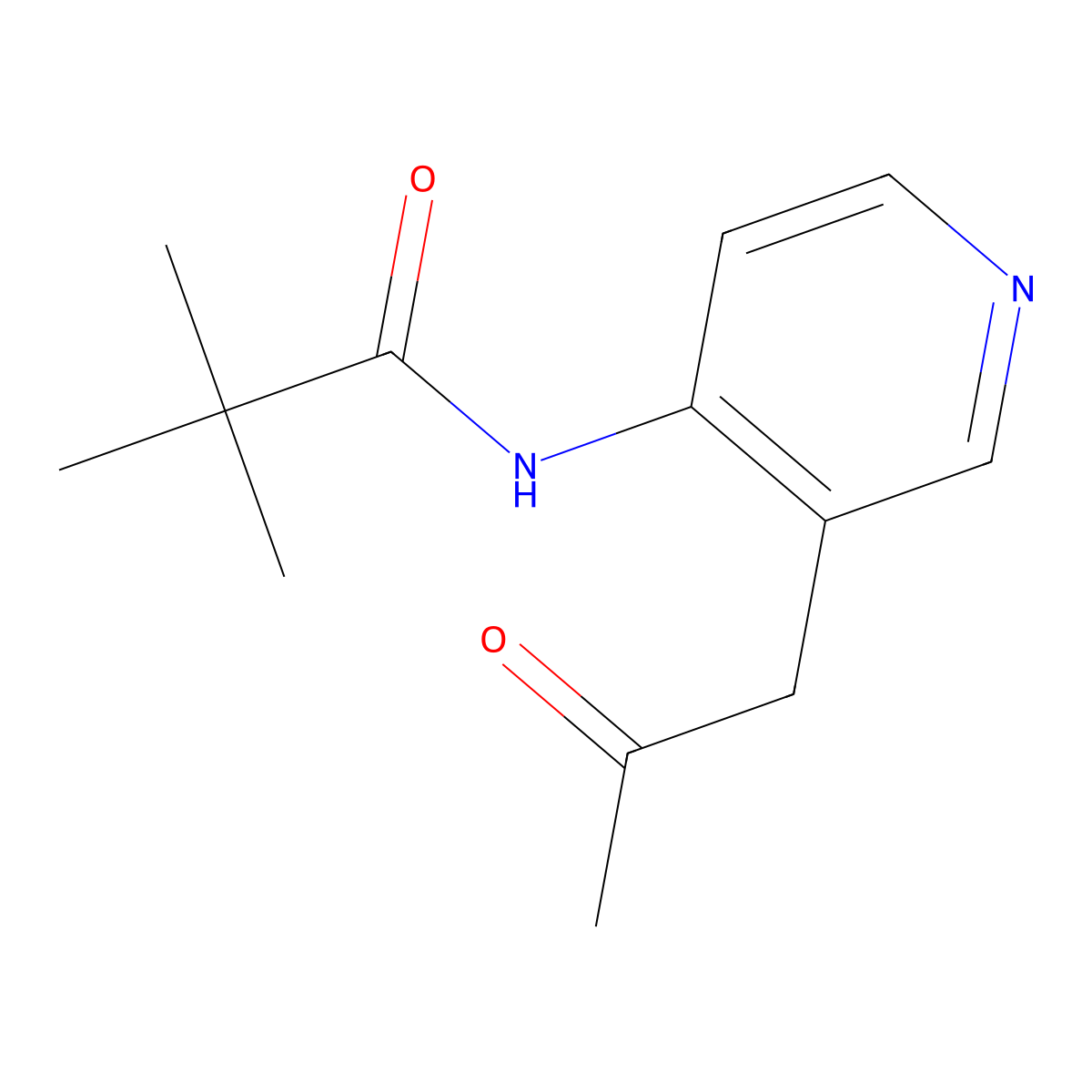 N-(3-(2-Oxopropyl)pyridin-4-yl)pivalamide molecular structure, CAS 113975-36-3