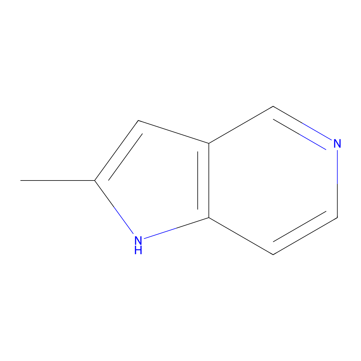 2-methyl-1H-pyrrolo[3,2-c]pyridine molecular structure, CAS 113975-37-4