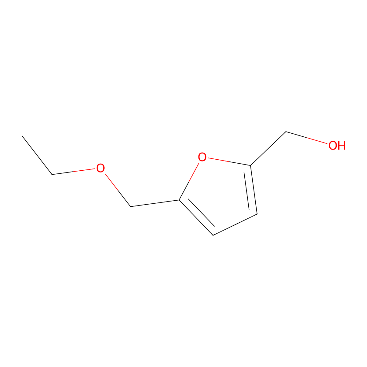 [5-(Ethoxymethyl)furan-2-yl]methanol molecular structure, CAS 113983-97-4
