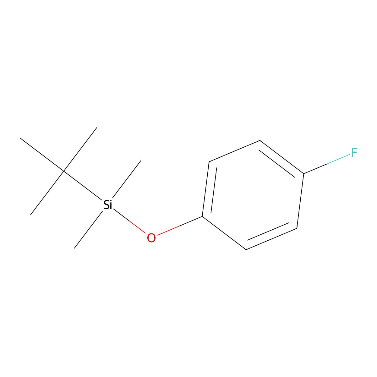 tert-Butyl(4-fluorophenoxy)dimethylsilane molecular structure, CAS 113984-68-2