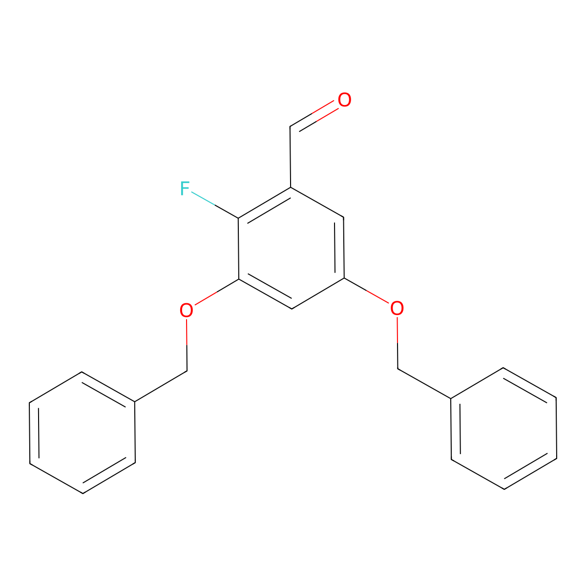 3,5-Bis(benzyloxy)-2-fluorobenzaldehyde molecular structure, CAS 113984-72-8