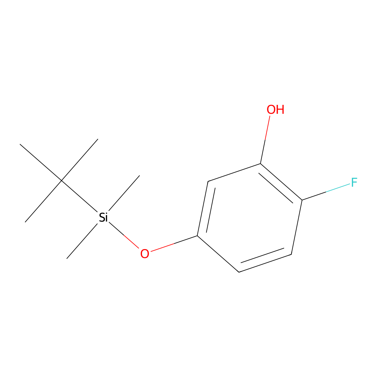 5-[(Tert-butyldimethylsilyl)oxy]-2-fluorophenol molecular structure, CAS 113984-74-0