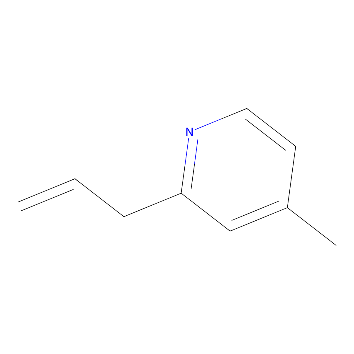 3-(4-Methyl-2-pyridyl)-1-propene molecular structure, CAS 113985-34-5
