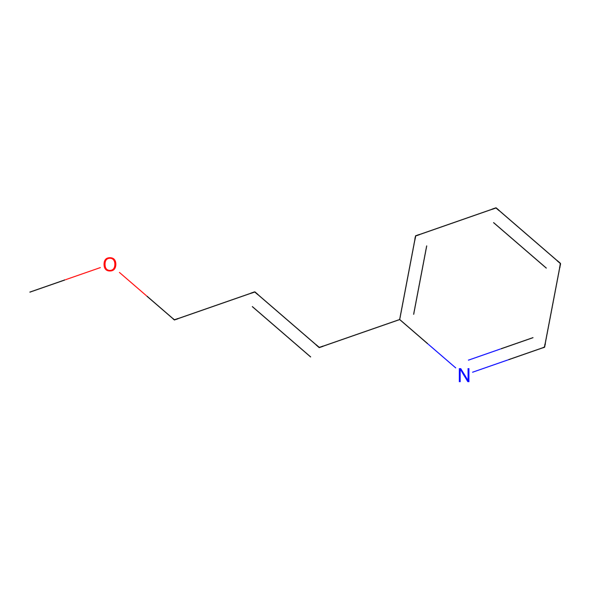 Pyridine, 2-(3-methoxy-1-propenyl)-, (E)-(9CI) molecular structure, CAS 113985-55-0