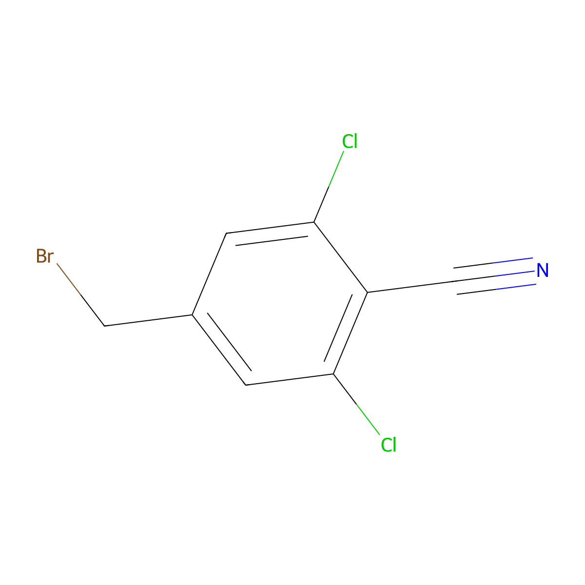 4-(Bromomethyl)-2,6-dichlorobenzonitrile molecular structure, CAS 1139876-85-9