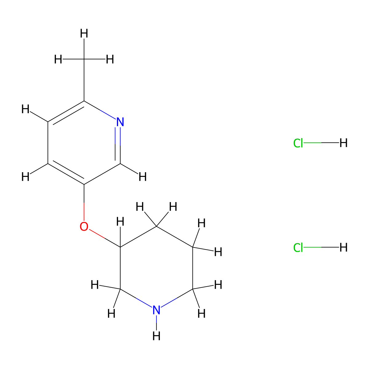 2-Methyl-5-(piperidin-3-yloxy)pyridine dihydrochloride molecular structure, CAS 1139878-64-0
