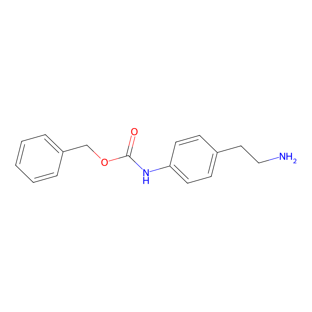 Benzyl N-[4-(2-aminoethyl)phenyl]carbamate molecular structure, CAS 1139884-44-8