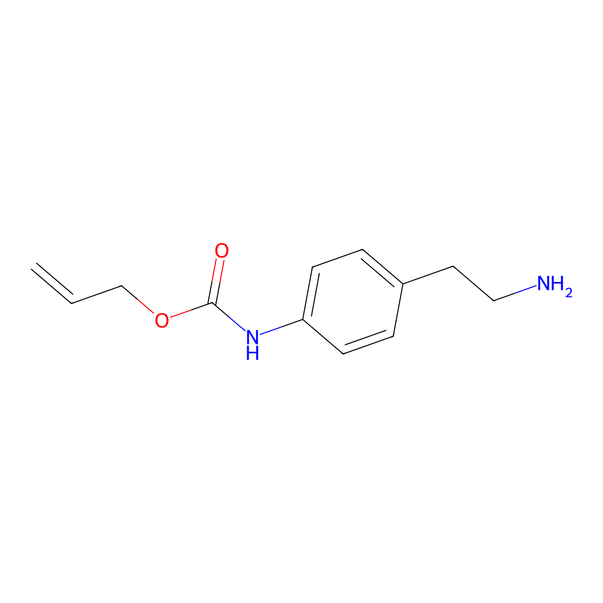 Allyl (4-(2-aminoethyl)phenyl)carbamate molecular structure, CAS 1139884-80-2