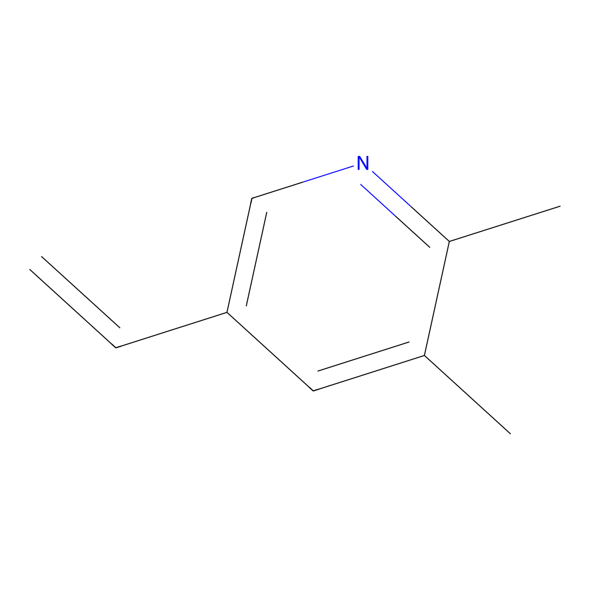 5-Ethenyl-2,3-dimethylpyridine molecular structure, CAS 113989-09-6