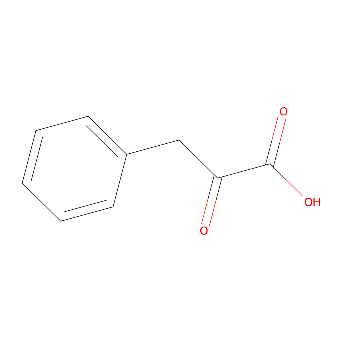 Phenylpyruvic acid molecular structure, CAS 114-76-1