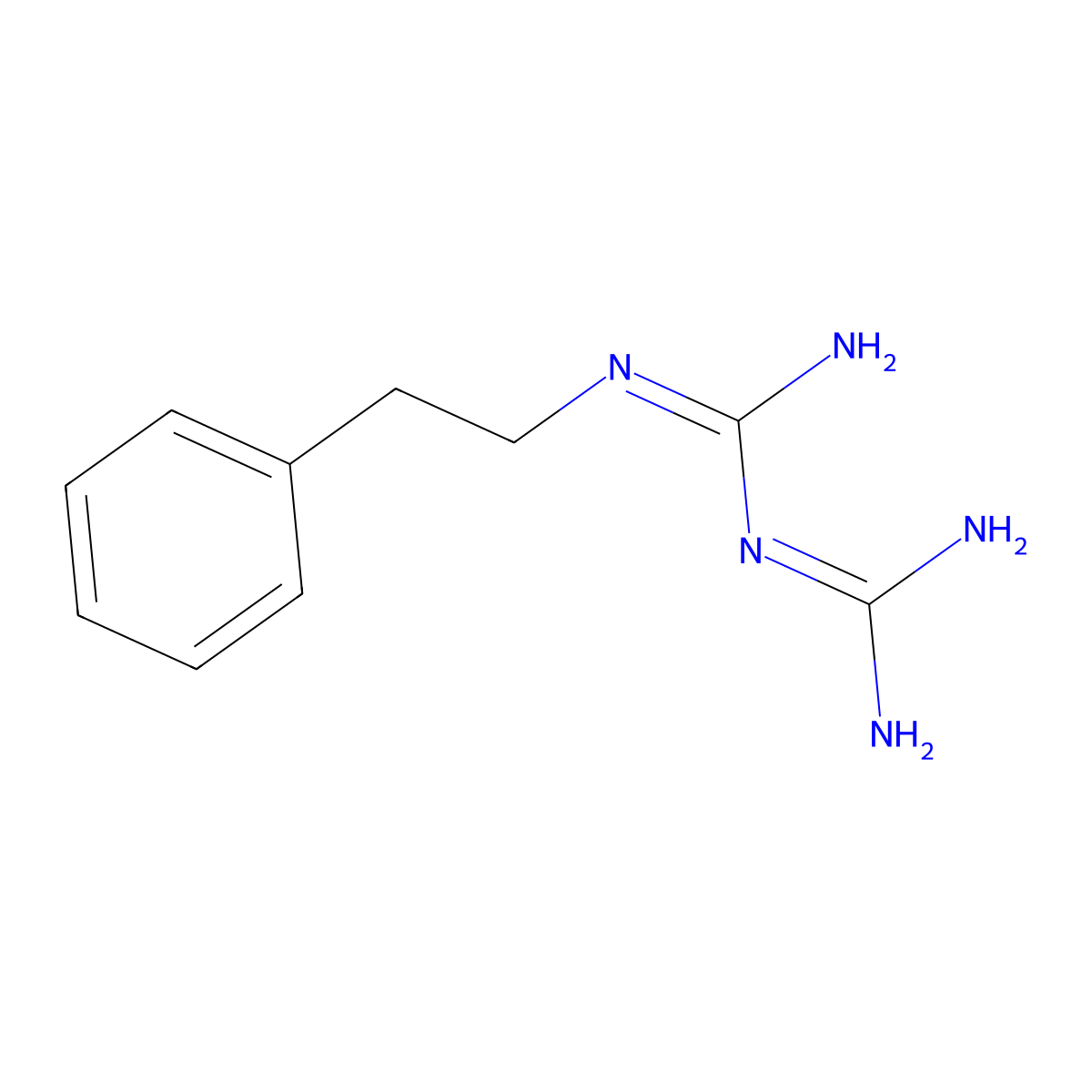 Phenformin molecular structure, CAS 114-86-3
