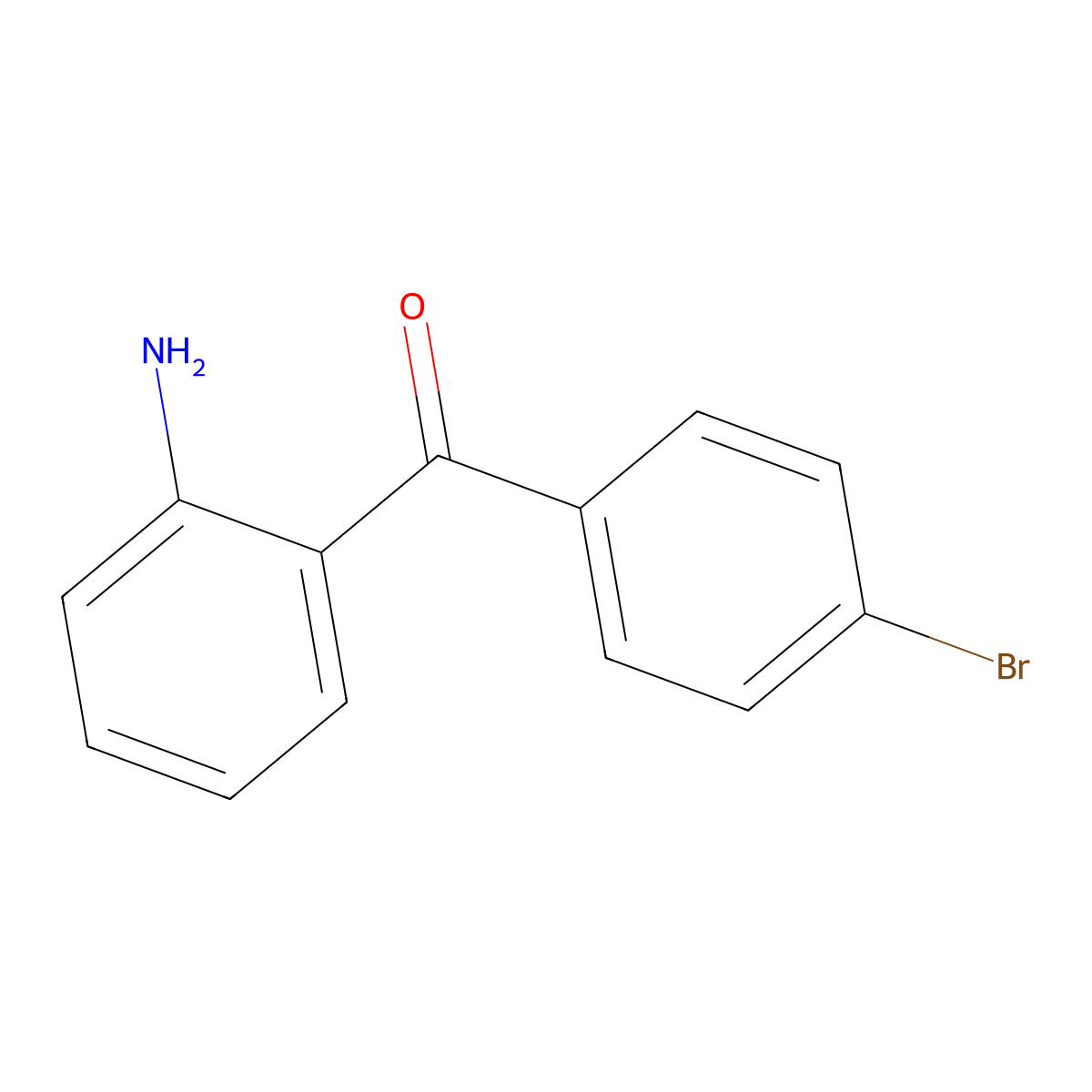 2-Amino-4'-bromobenzophenone molecular structure, CAS 1140-17-6