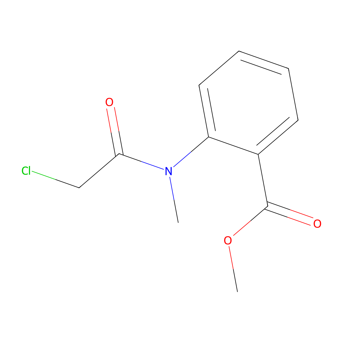 Methyl 2-((2-chloroacetyl)methylamino)benzoate molecular structure, CAS 1140-19-8