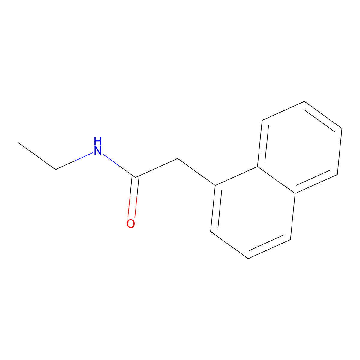 N-ethyl-2-(1-naphthyl)acetamide molecular structure, CAS 1140-55-2