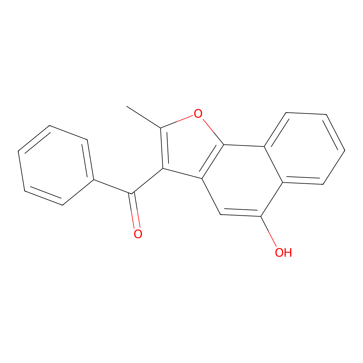 (5-Hydroxy-2-methylnaphtho[1,2-b]furan-3-yl)(phenyl)methanone molecular structure, CAS 114003-61-1