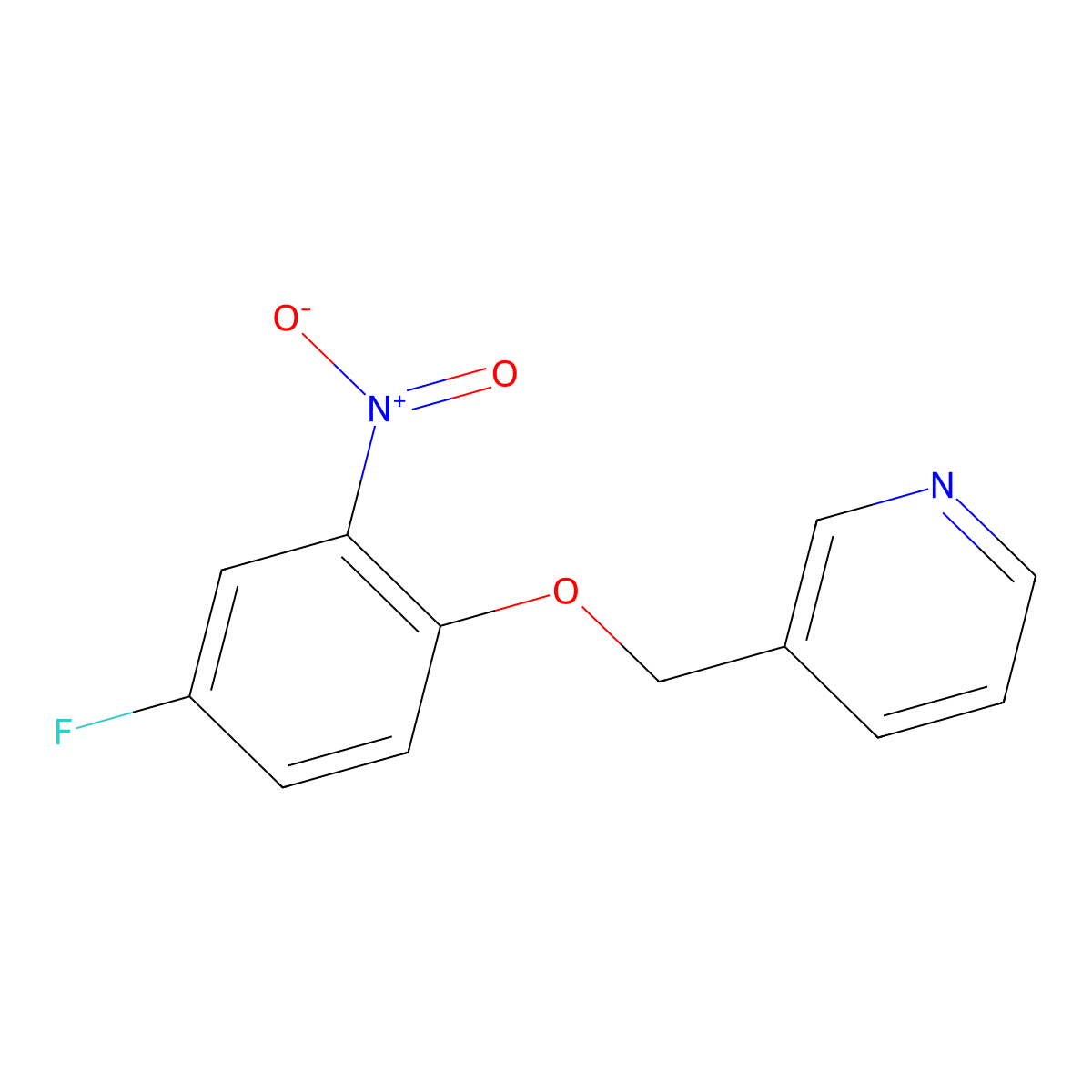 3-[(4-Fluoro-2-nitrophenoxy)methyl]pyridine molecular structure, CAS 1140039-71-9